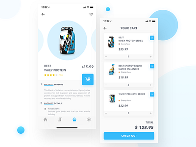 E-Commerce Bpi Sport blue design e commerce gym minimalist shop simple store ui ux