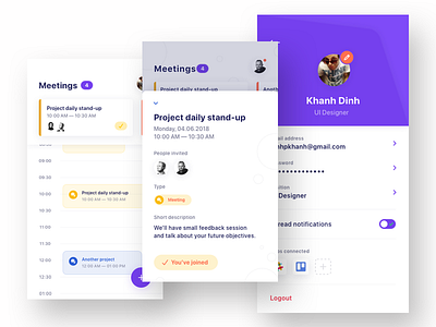 A simple app for scheduling and planing by Khanh Dinh on Dribbble