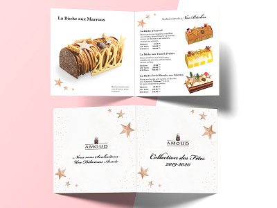 Dépliant nouvel an bakery design flat illustration new year noel typography vector