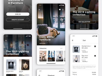 U-Furniture app app design ecommerce app furniture app furniture design mobile ui ui ux