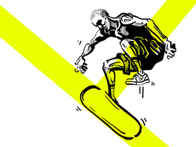 Skaterboy color illustration illustration design photoshop skateboard tricks skateboarder skateboarding sketch vivid