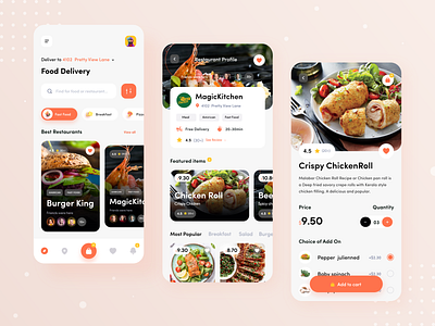 Food Delivery App app application burger category clean design food food delivery ios meal menu mobile app mobile app design product design restaurant ui ux