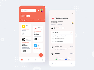 Project Management App #1 app app ui application design clean app design design minimal app design mobile app project management task teamwork to do ui ui ux ux