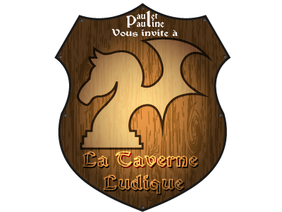 La Taverne Ludique bar design horse logo redesign rider wood