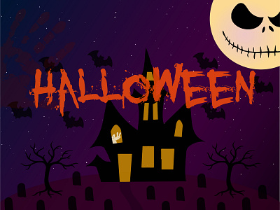 This is halloween ! adobe design halloween illu illustration illustrator logo minimaliste night nightmare nightmare before christmas scared tim burton