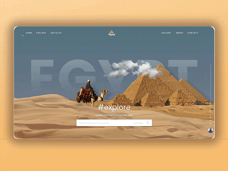 The Egyptian Civilization - UI/UX animation clean daily ui egypt landing page parallax pyramid ui ux web
