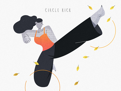 KONGFU-Circle Kick illustrations
