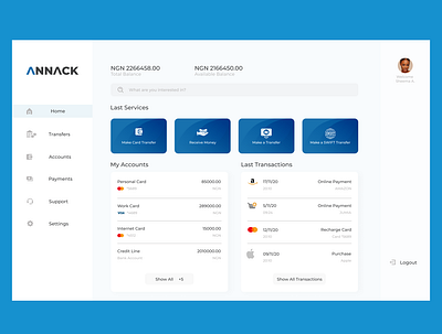 An Online banking dashboard #DailyUI #Learningprocess ui ux web