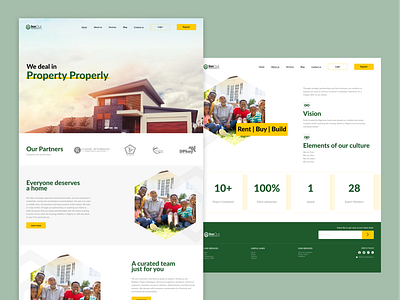 Innout property landing page design ui ux web