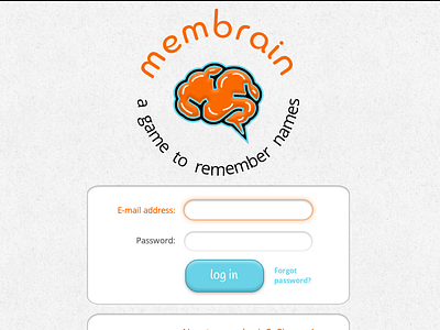membrain - A Game To Remember Names game design logo logo design ui ui design web design