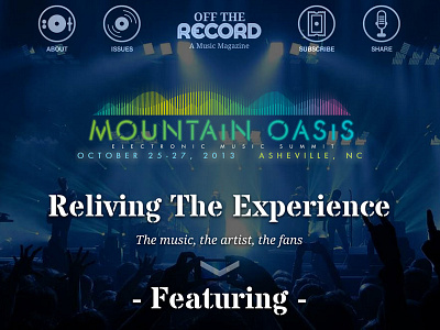 Mountain Oasis Music Fest Issue Released magazine music photography responsive responsive design typography web design