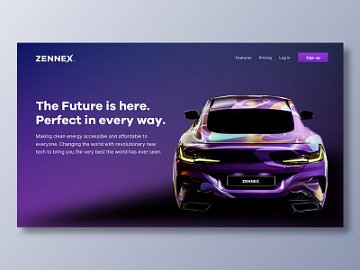 Zennex Cars design typography ui ux web