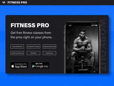 Fitness Pro app branding ui ux web