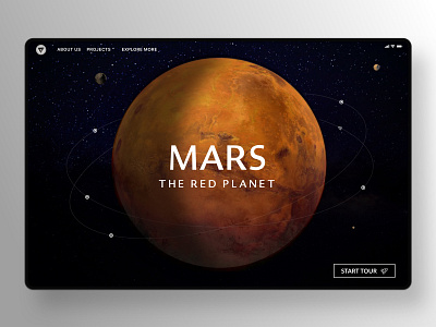 Explore Mars design ui ux web