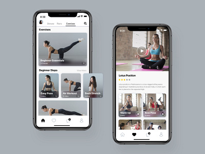 Yoga App app design ui ux