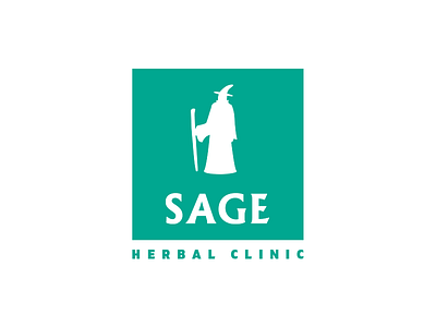 Sage clinic health herb logo sage