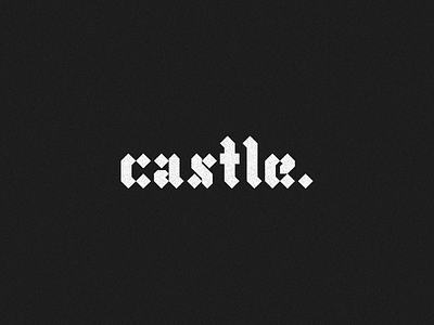 Castle. blackletter brand branding design gothic logo logo design noise typography vector