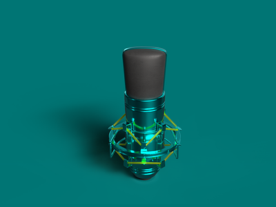 Studio Microphone 3D Object .FBX & .SGG FREE 🙌 3d 3d design 3d objects adobe substance download free free 3d green illustration microphone mike minimal design studio studio microphone substance substance stager