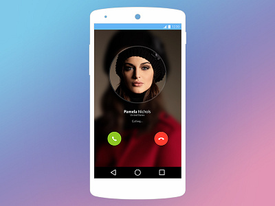 Chat App Design | Call Reciving Interface | Material android application apps interface icon illustrations inspiration material design minimal design mobile profile uiux user experience