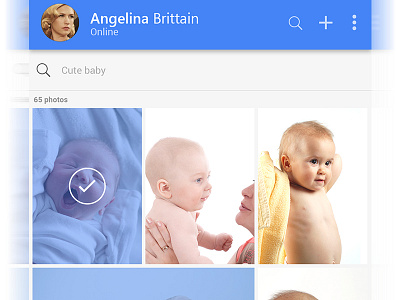 Gallery Select Image android application apps interface icon illustrations inspiration material design minimal design mobile profile uiux user experience