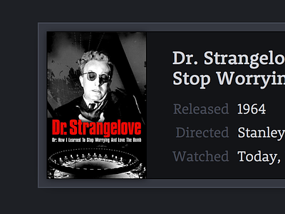 Dr. Strangelo interface movie web