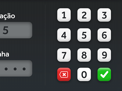 Waiter login buttons interface ipad restaurant