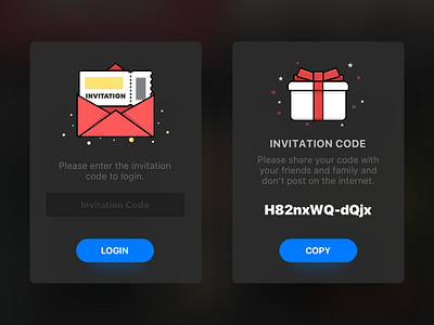 Daily Work app art code dark design icon illustration interface invitation ui