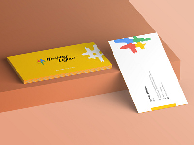 Business Card branding business business card business card design businesscard hashtag minimal minimal business card modern simple simple business card typography vector visiting card yellow business card
