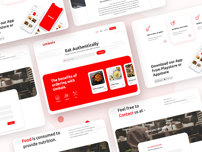 umbais restaurant website design food food website landing minimal modern restaurant typography ui umbais web webdesign website