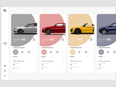 Modern car web UI