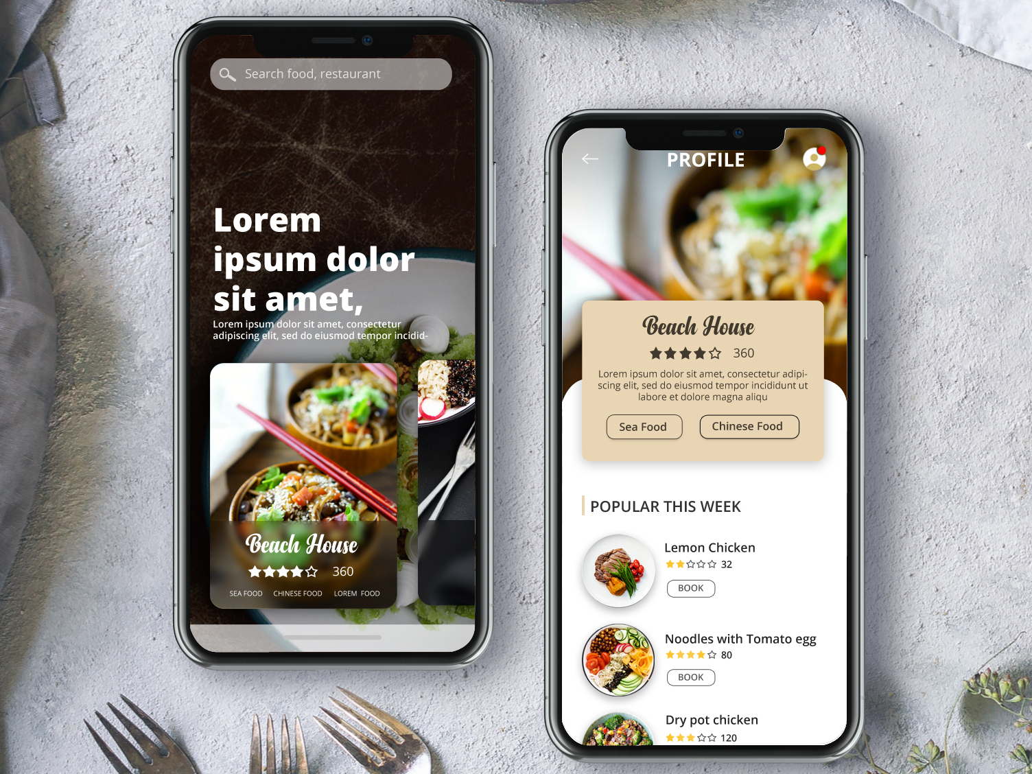 Food App UI by Ashik K H on Dribbble