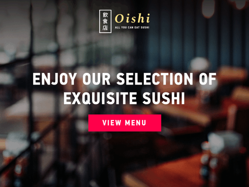 Oishi AYCE App Animation animation concept principle for mac sushi ui design ux design visual design