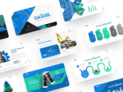 Gaxoil Presentation Template branding design graphic design illustration ui