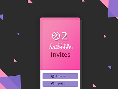2 Dribbble Invites invitation invite giveaway invites
