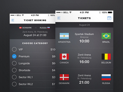 Ticket Booking app booking ios iphone ticket ticket booking ui