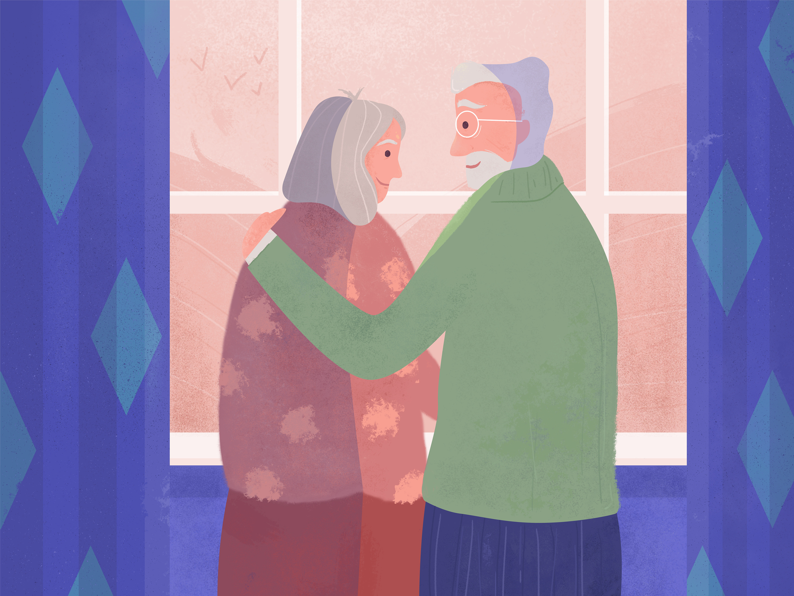 The elderly couple by Sofia Iudina on Dribbble