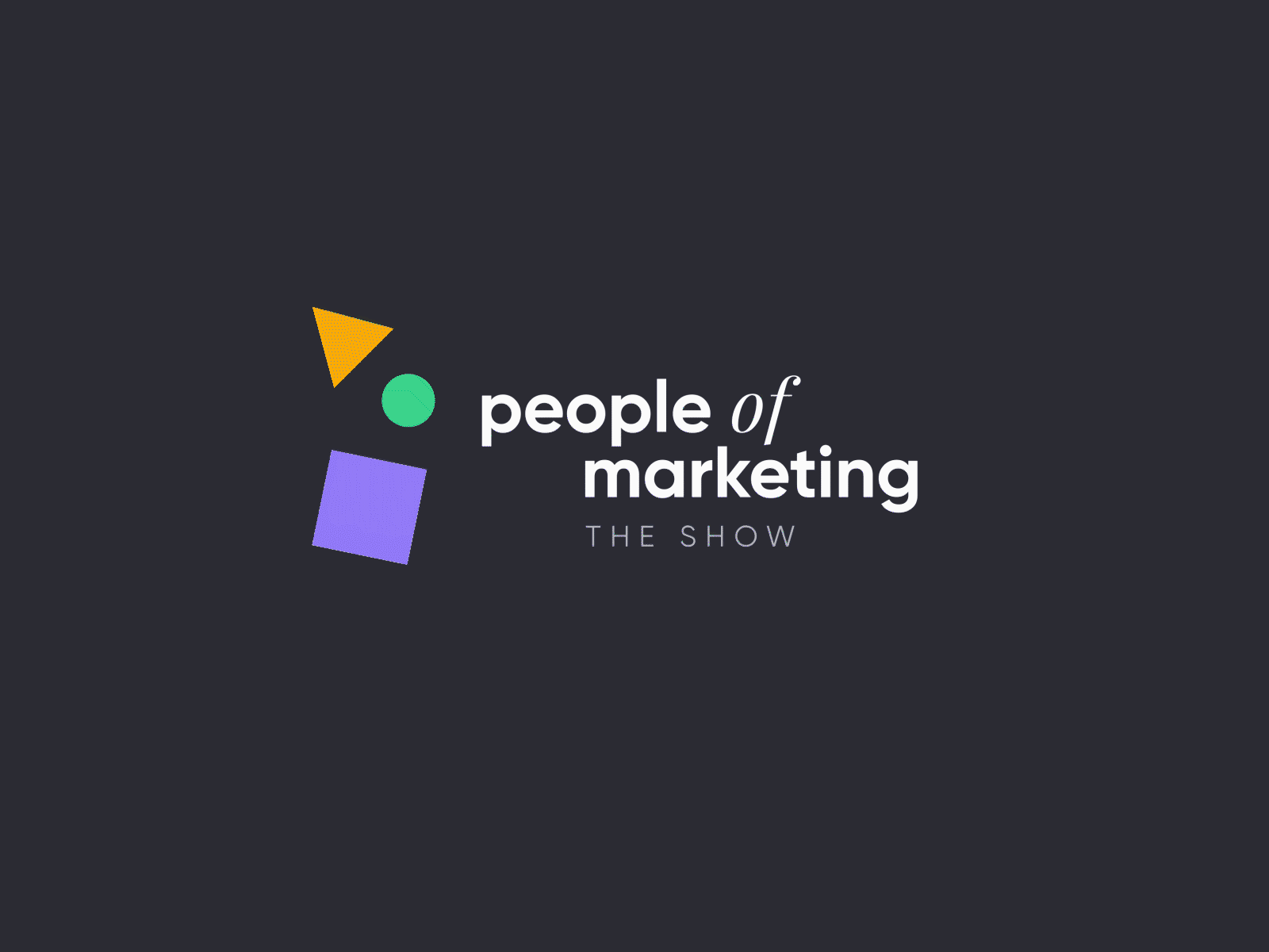 People of Marketing Umbrella Animation animation burst circle cool cool colors logo marketing people podcast shapes triangle