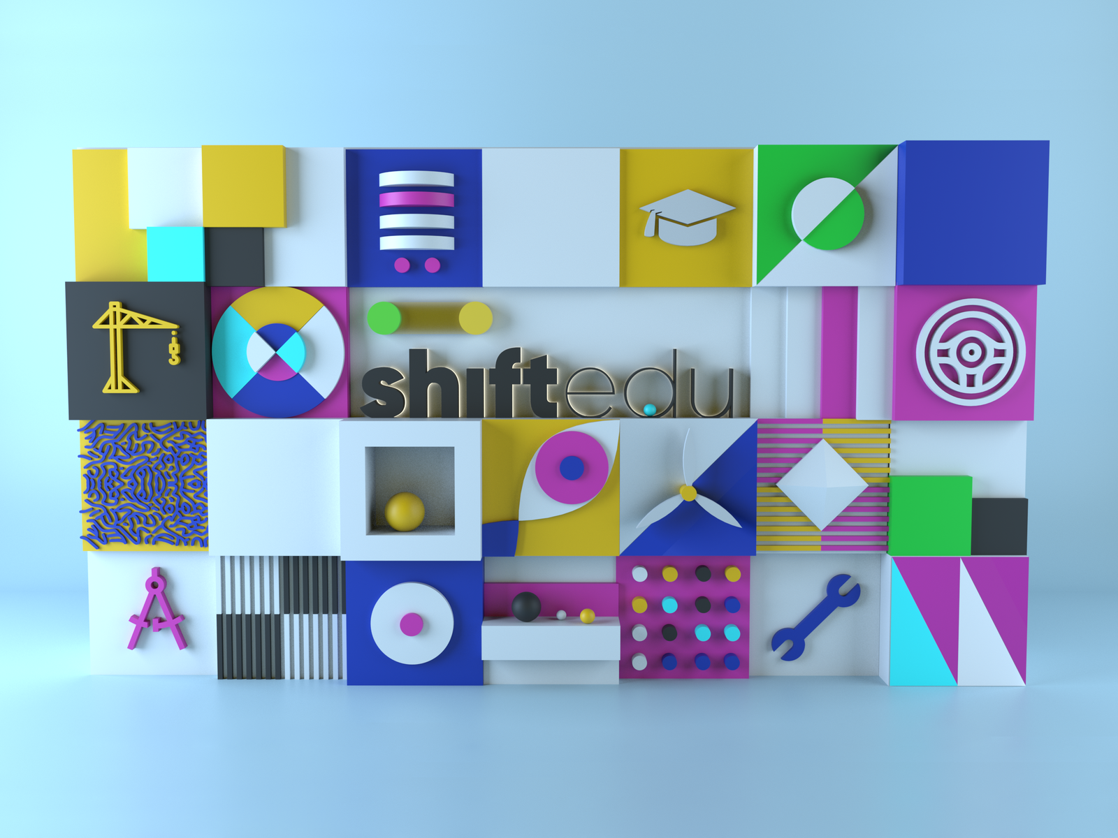 3d Banner Wall By Vasile Schidu On Dribbble