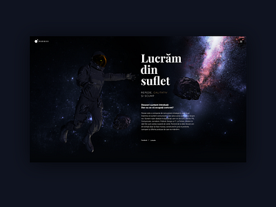 PARSEC Landing Page cosmos creative dark galaxy landing landingpage page website