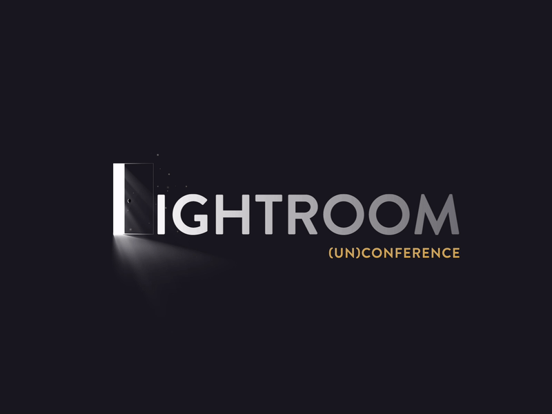 Lightroom UNCOFERENCE after effect animation color dark door event illustration light lightroom logo open particles reveal