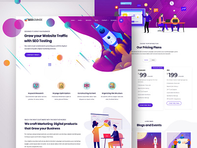 SEOLounge - SEO Agency Theme agency branding corporate design digital marketing digital marketing agency illustration marketing marketing agency seo seo agency seo company vector web