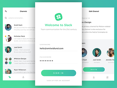 Introducing New Interface for Slack - Login Screen