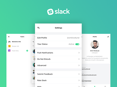 Introducing New Interface for Slack - Settings & Profile