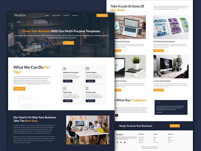 ProStep - Multi Purpose HTML Template agency business css css3 design html html5 service business ui ui design ux design web design web development website