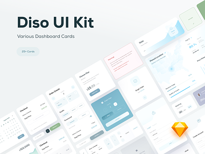 Diso UI Kit — Various Dashboard Cards & Elements cms crm dashboard goods for sale kit kit8 kits for sale saas sale ui kit ui kits