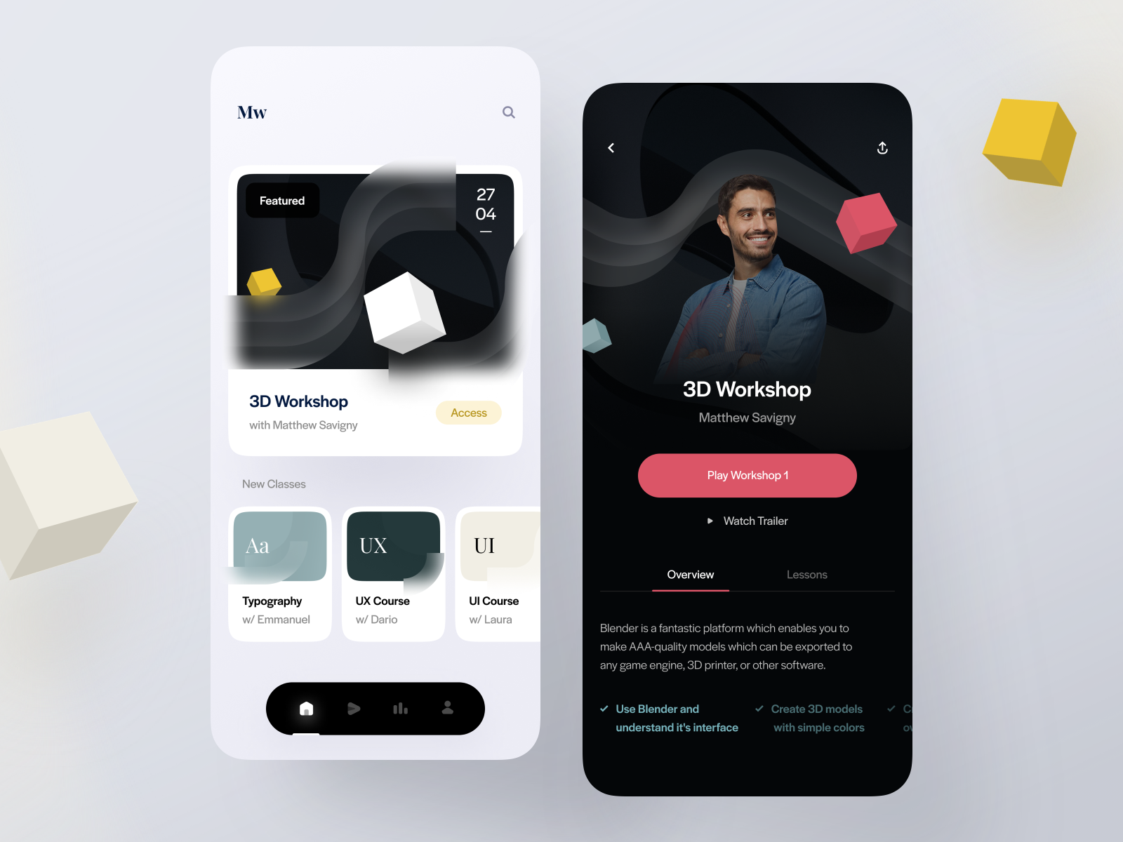 Courses App by Sandro Tavartkiladze for New Monday on Dribbble