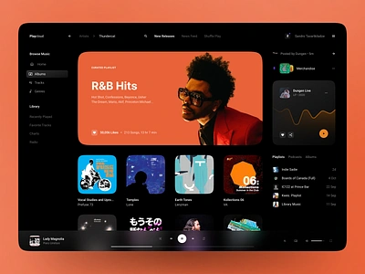 Music Streaming Web App album concert dark theme music music app music streaming music streaming dashboard netflix playlist podcast radio sandro tavartkiladze songs spotify streaming streaming platform tracks ui design ux design web app