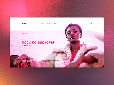 Noire 97 desktop fashion interface minimal neon pink sandro tavartkiladze store tavdro ui user ux web website