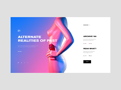 Solecolari — Arts & Culture arts blue body design interface minimal minimalism neon pink sandro tavartkiladze tavdro ui webdesign woman