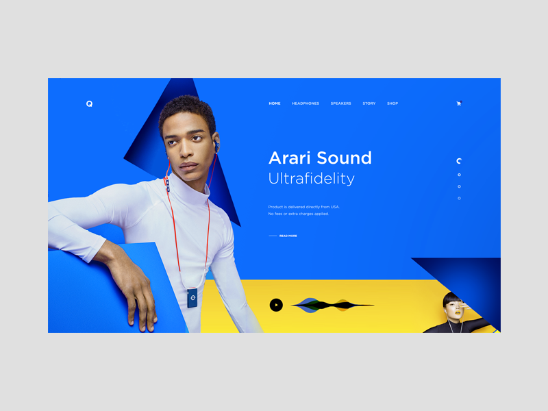 Qhertz Hi-Fi Audio — Concept tavdro sandro tavartkiladze typography colors inspiration design web minimalism white clean headphone headphones music audio whitespace grid minimal ui
